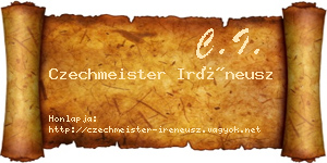 Czechmeister Iréneusz névjegykártya